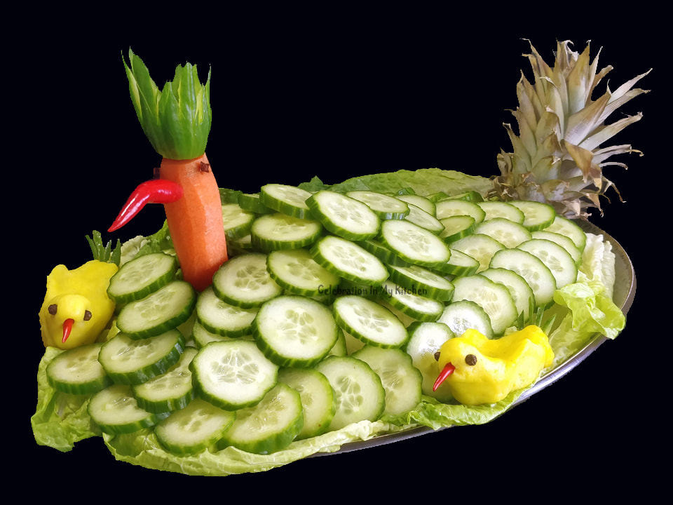 Bird of Paradise Russian Salad With Mashed Potatoes