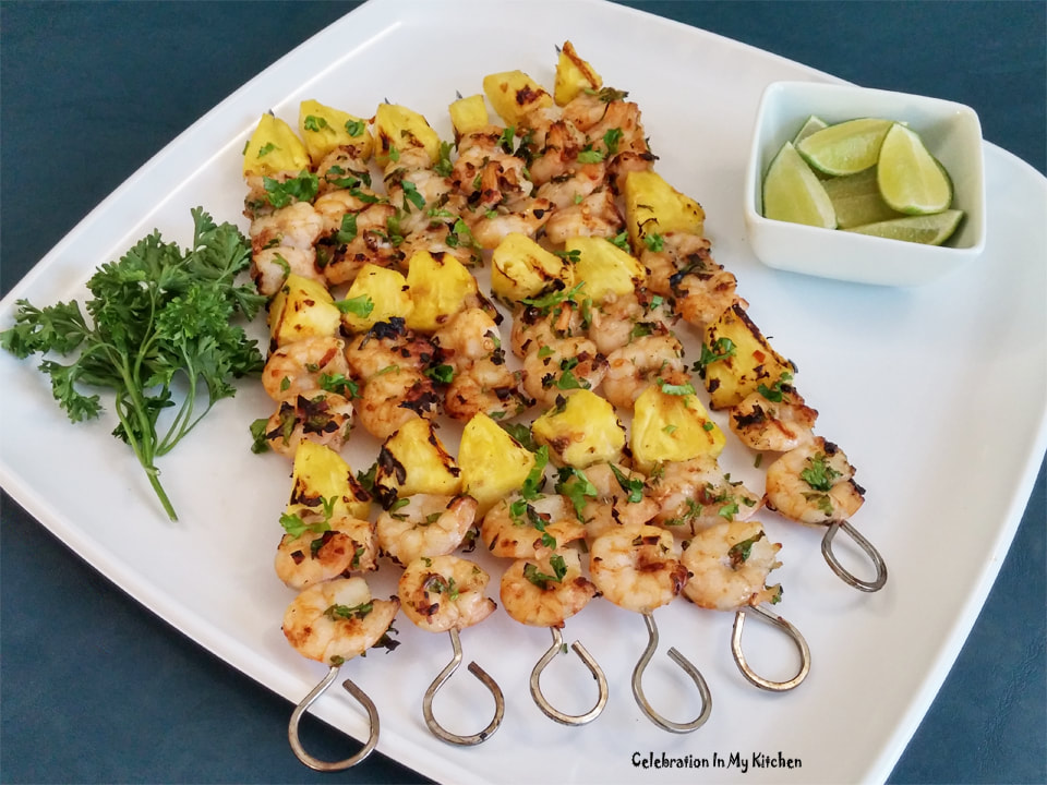 Grilled Shrimp & Pineapple Skewers