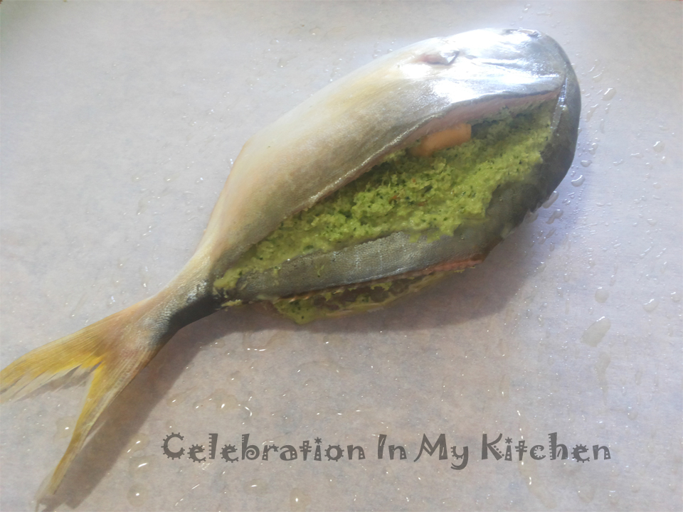 ​Baked Stuffed Fish With Green Chutney