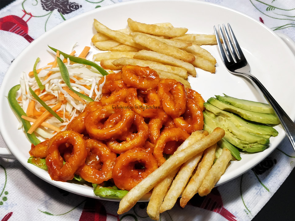 Delicious Sweet & Spicy Squid Rings