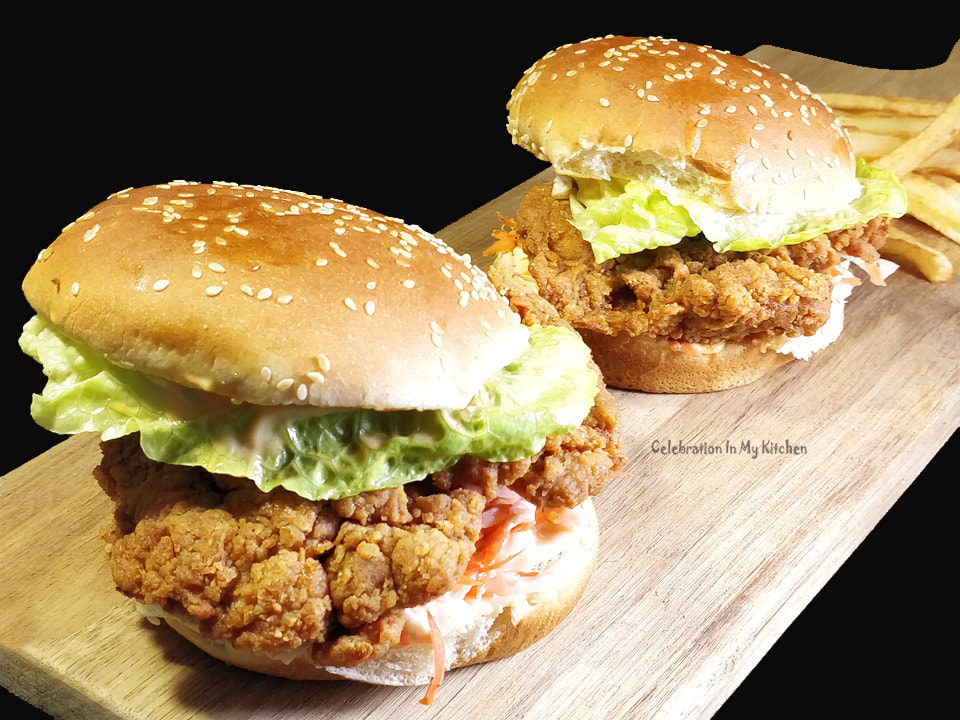 Chicken Zinger Burger Kfc Style Crispy Chicken Zinger Burger Celebration In My Kitchen Goan Food Recipes Goan Recipes