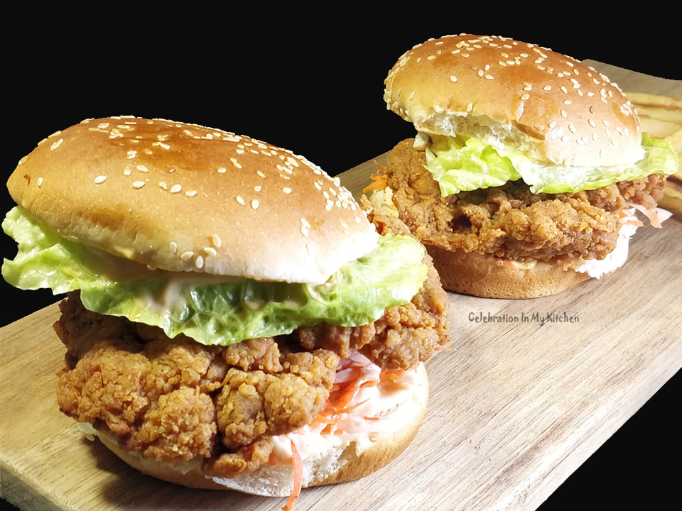 KFC-Style Chicken Zinger Burger